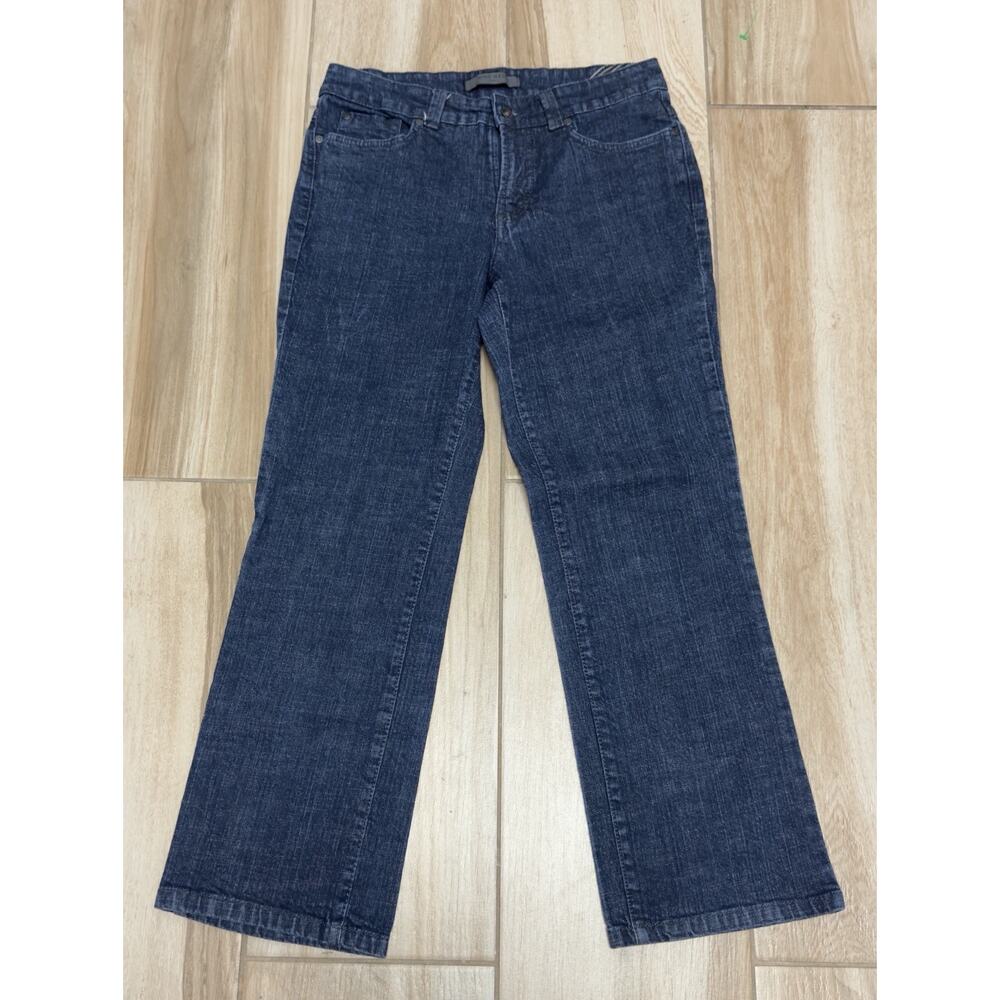 NINE WEST Jeans Woman's 10P Blue Boot Cut Dress Up or Down Dark Wash Denim